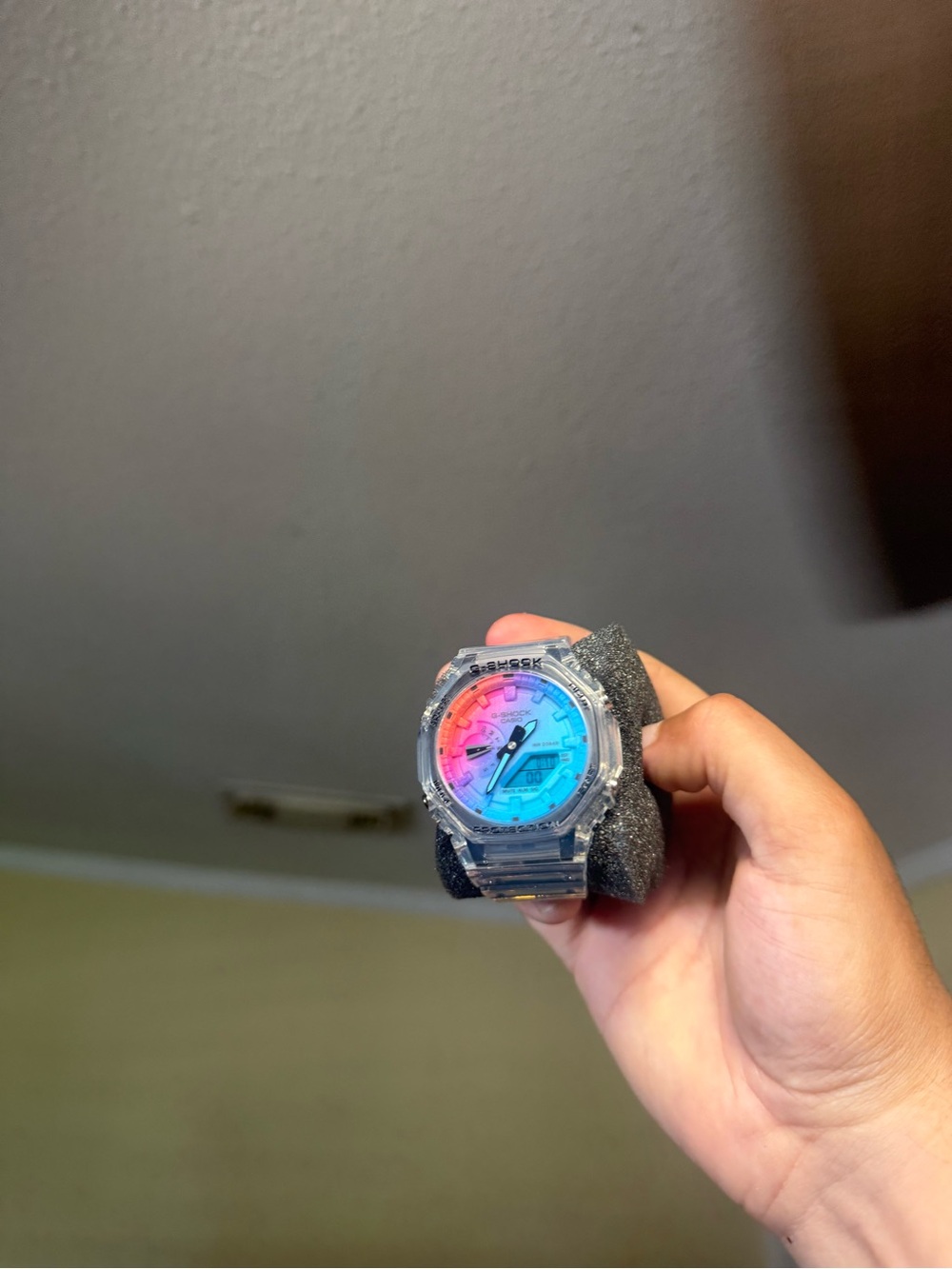 G-Shock Clear Case Gradient Dial Men's Watch - Blue/Pink
